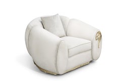 Soleil Armchair - Hand-Polished Casted Brass & Fabric - Boca do Lobo