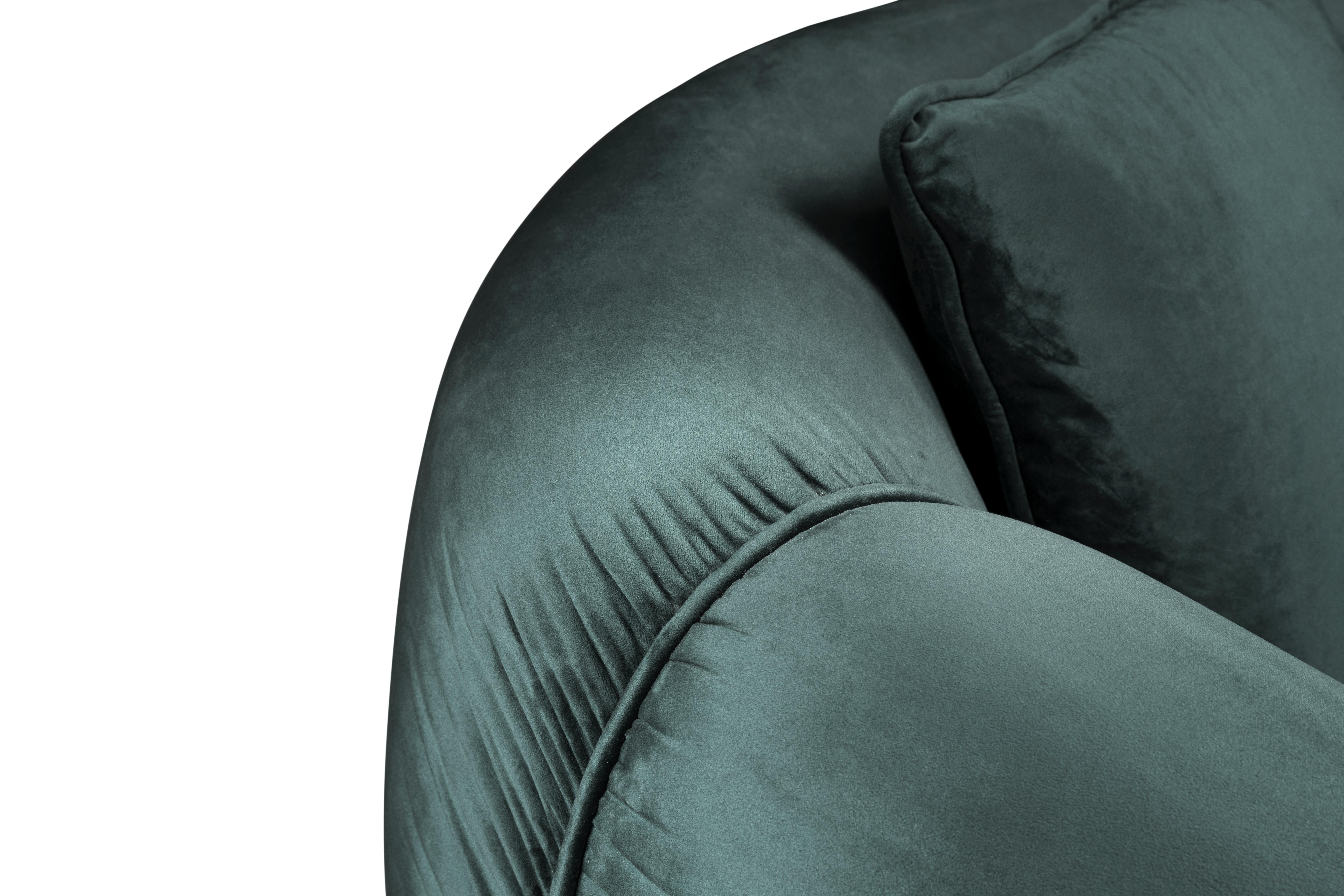 Ferronnerie Fauteuil vert Soleil, laiton et tissu coulés à la main - Boca do Lobo en vente