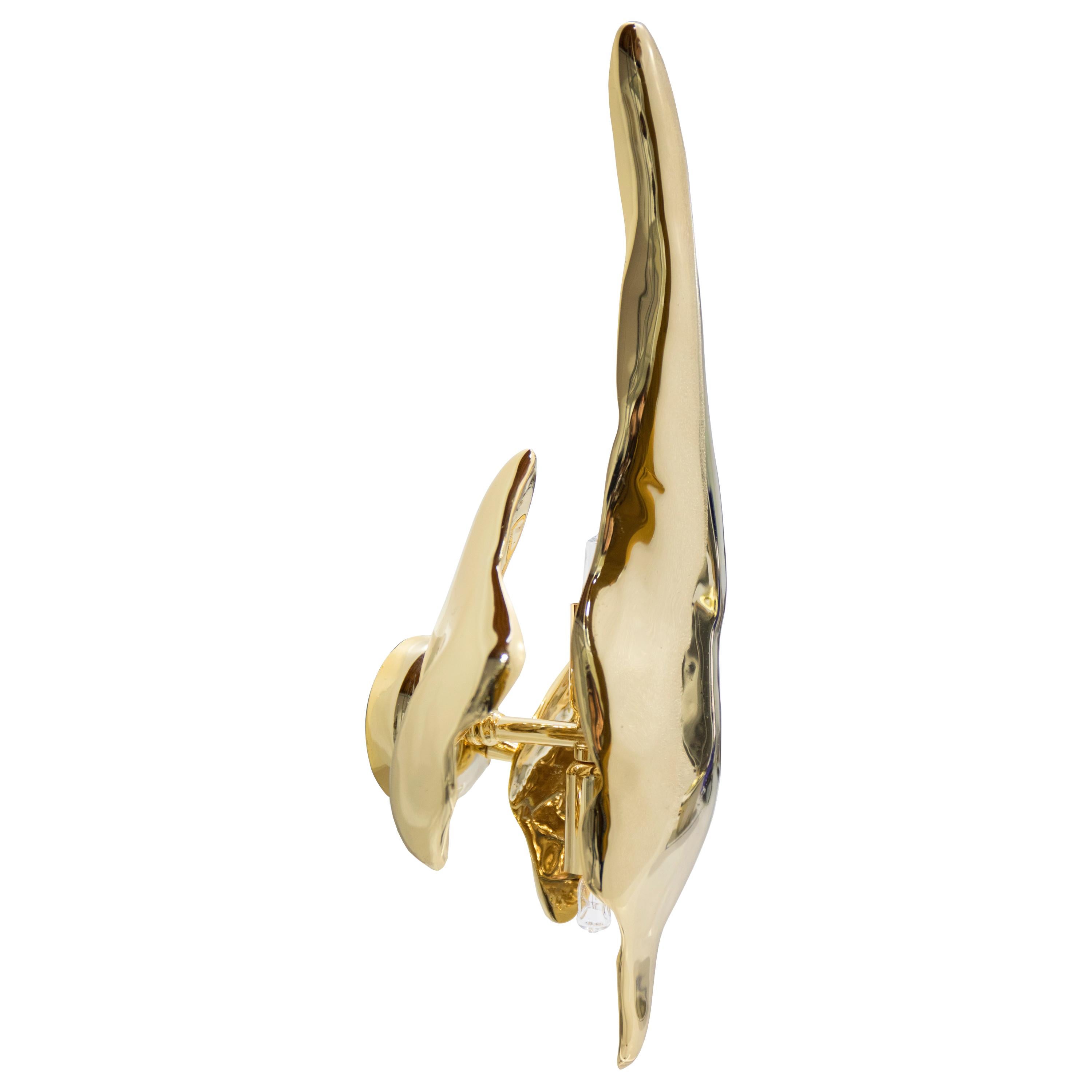 Modern Soleil Sconce in Casted Brass by Boca do Lobo For Sale