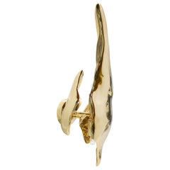 Modern Soleil Sconce in Casted Brass by Boca do Lobo