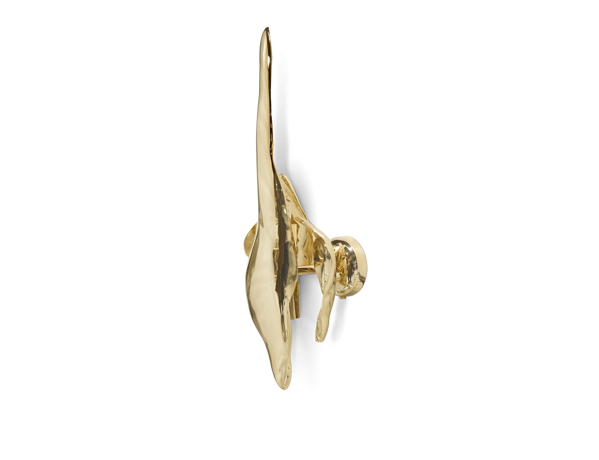 Lámpara de pared Soleil Sconce - Fundición artesanal de latón y metal - Boca Do Lobo Portugués en venta