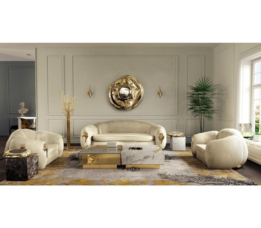 Contemporary Soleil Sofa with Brass Detail by Boca do Lobo For Sale 5