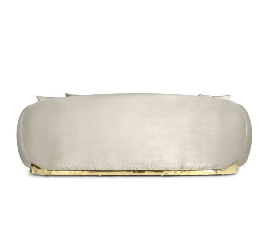 Modern Contemporary Soleil Sofa with Brass Detail by Boca do Lobo For Sale