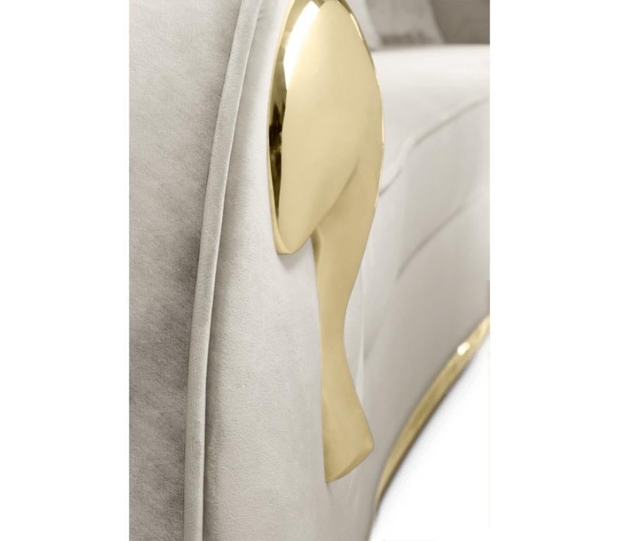 Contemporary Soleil Sofa with Brass Detail by Boca do Lobo For Sale 1