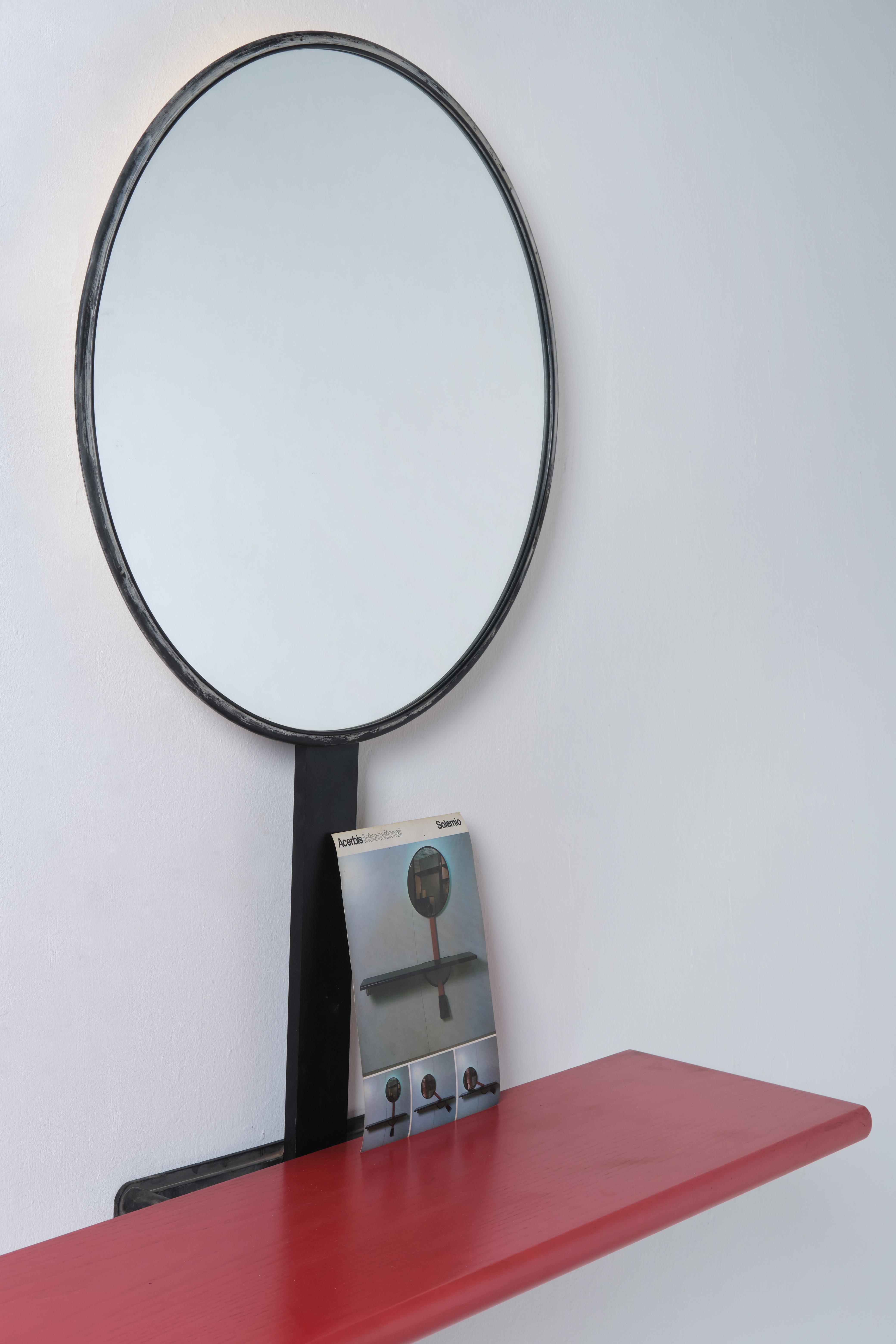 Solemio Console Table with Mirror by Giotto Stoppino for Acerbis, 1983 1