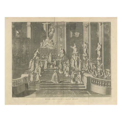 Solemn High Mass Celebration, Bernard Picart, 1725, Engraving