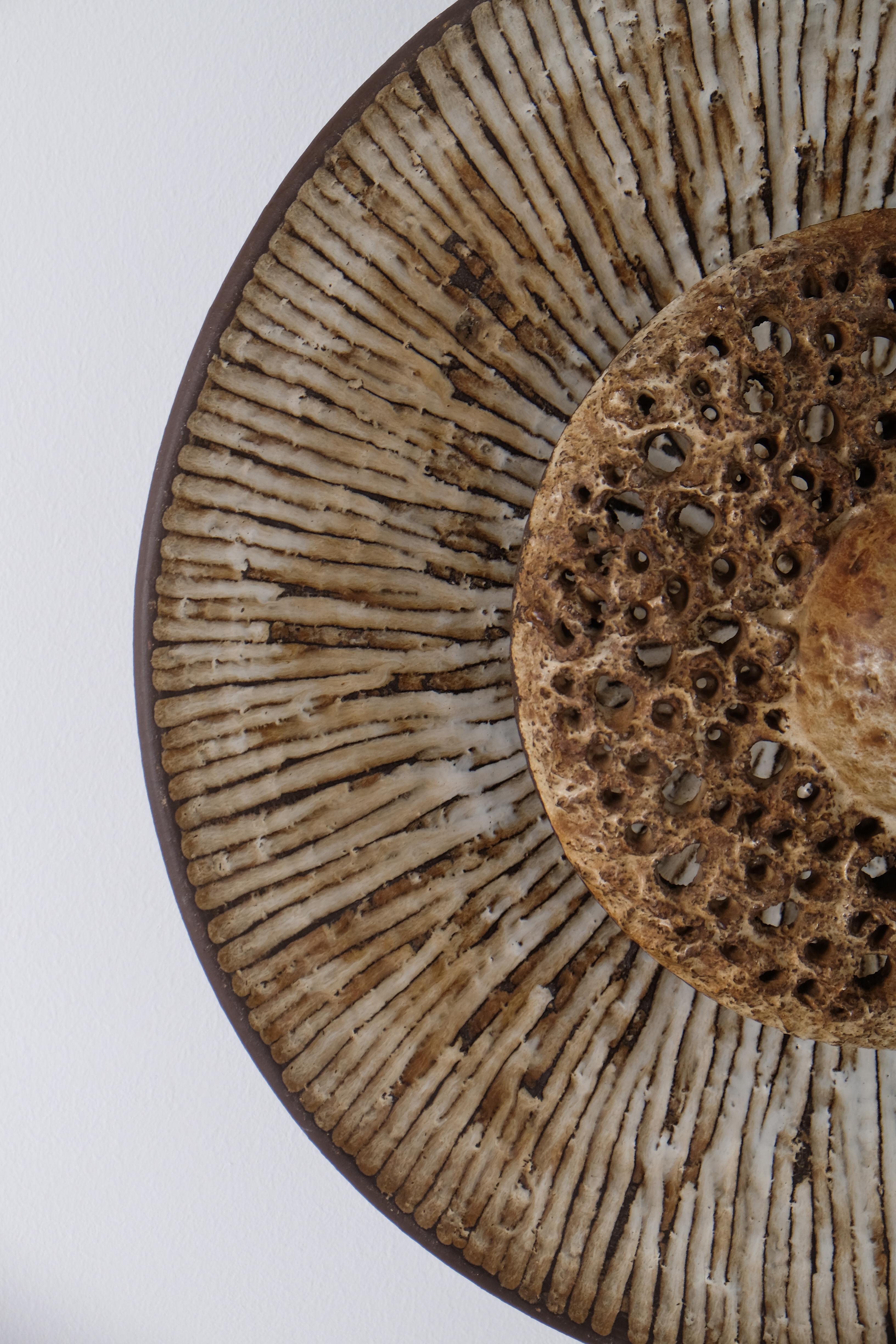 Ceramica Lampade da parete 'Solen' di Fridtjof Sejersen, Danimarca, anni '70 in vendita