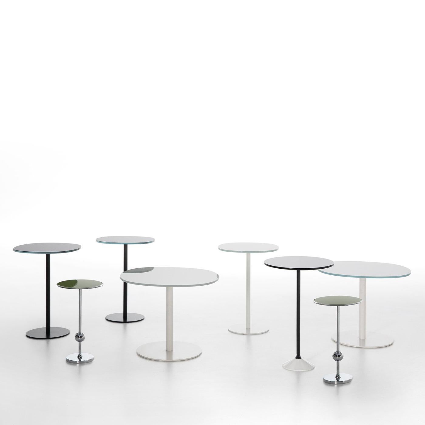 Italian Solenoide Black Tall Side Table by Piero Lissoni