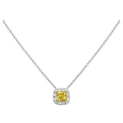 Soleste Platinum
18K Fancy Vivid Yellow Diamond Necklace