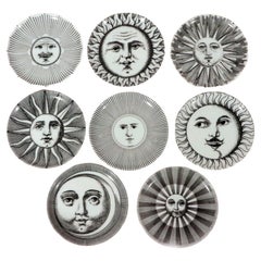 Retro Soli E Lune Sun and Moon Pattern Ceramic Coasters by  Piero Fornasetti