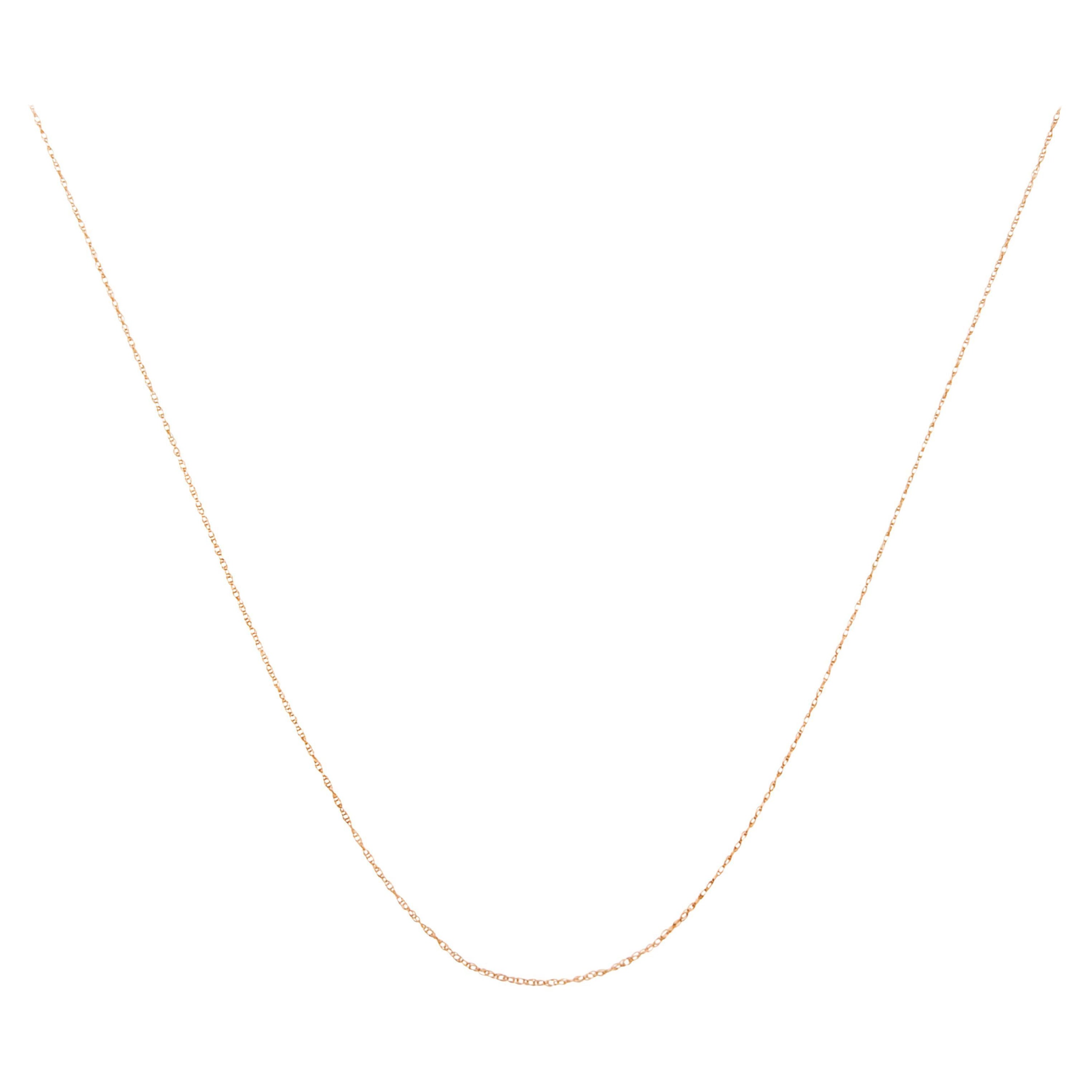 10K Solid Yellow Gold Lite Rope Chain Necklace 16 Inches – No Stone, Ritastephens