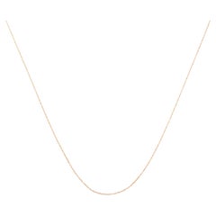 Collier à chaîne unisexe en or rose massif 10 carats, mince et souple