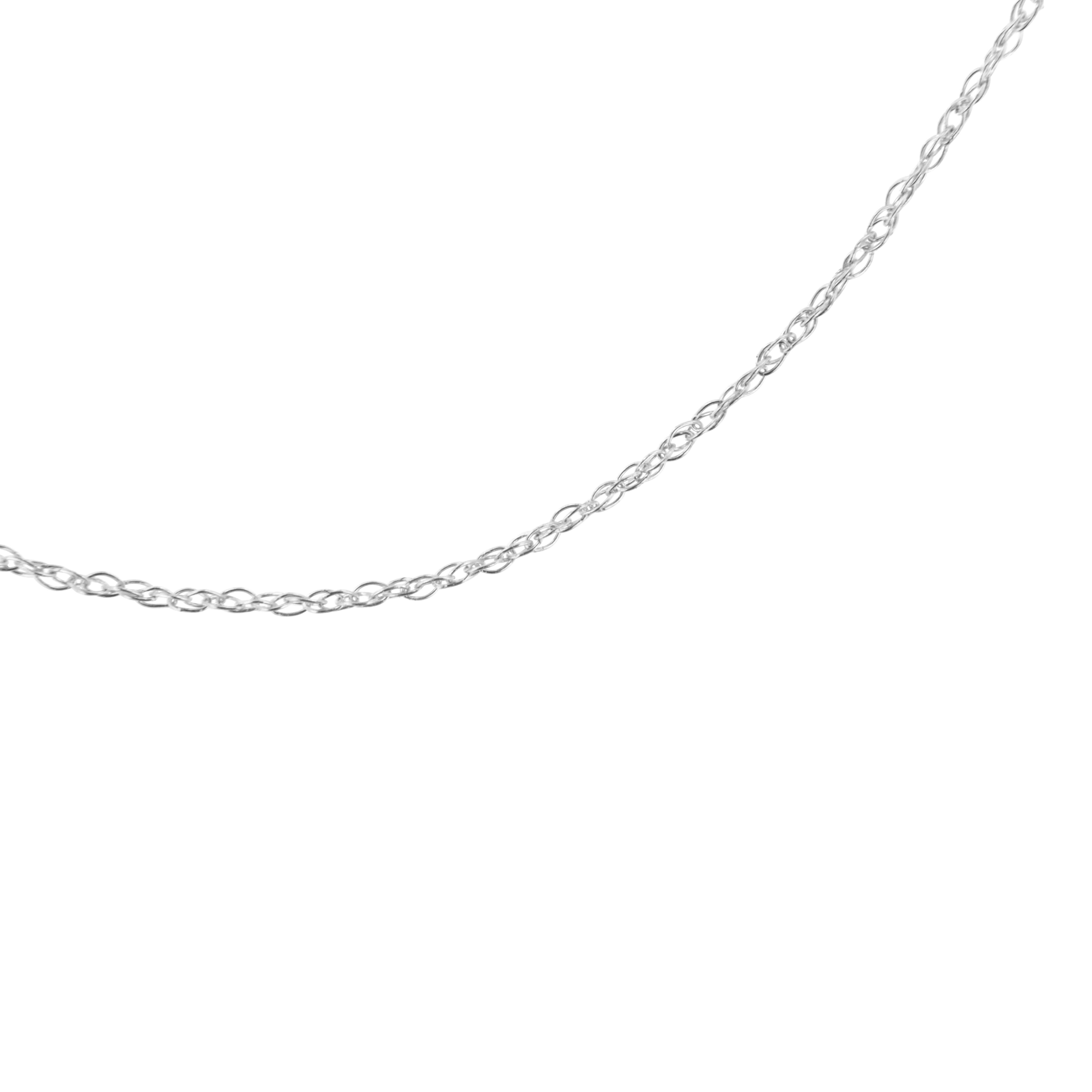 10k white gold rope chain