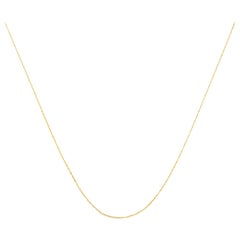 Solid 10K Yellow Gold Unisex Rope Chain Necklace