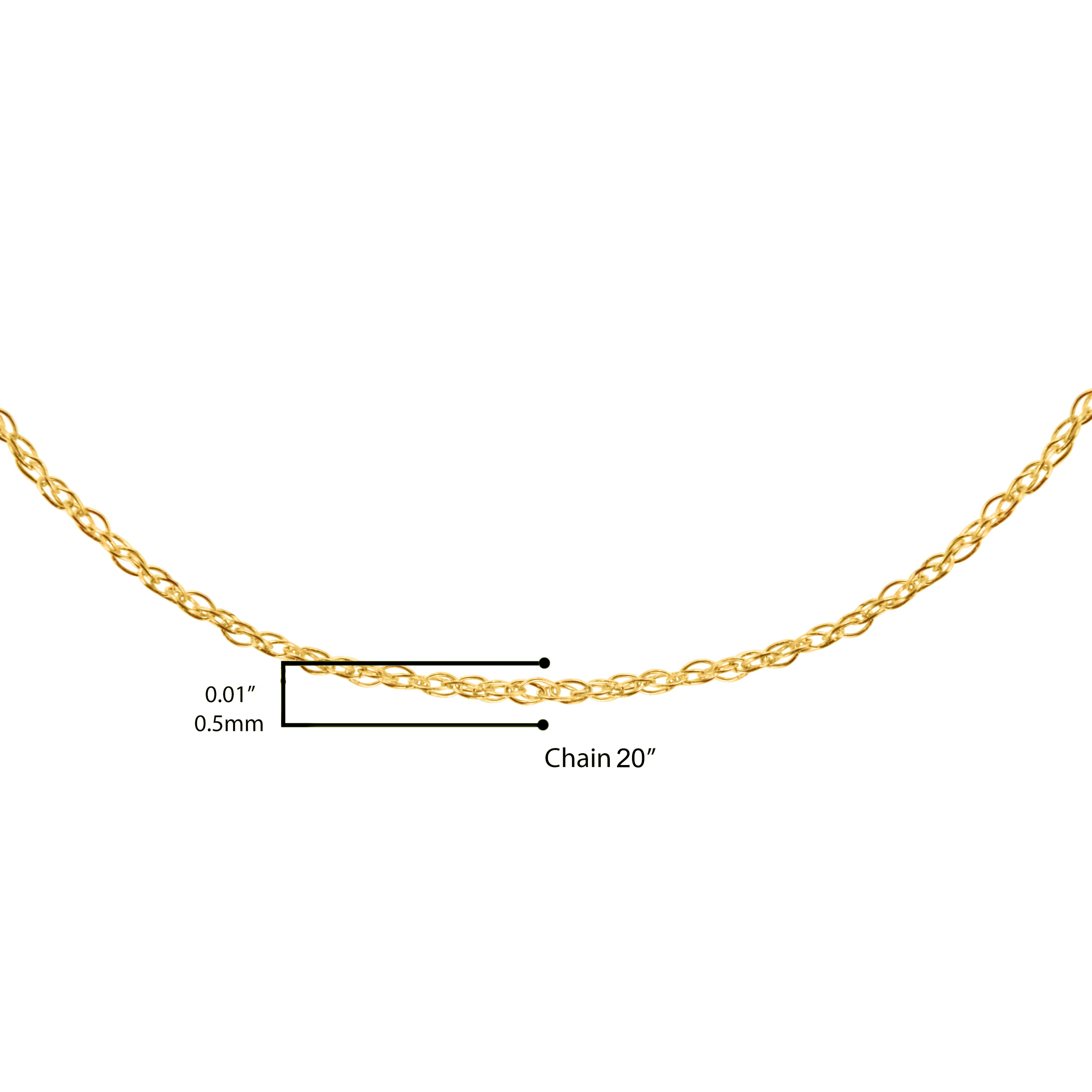 Contemporary Solid 10k Yellow Gold Slim and Dainty Unisex Rope Chain Necklace For Sale