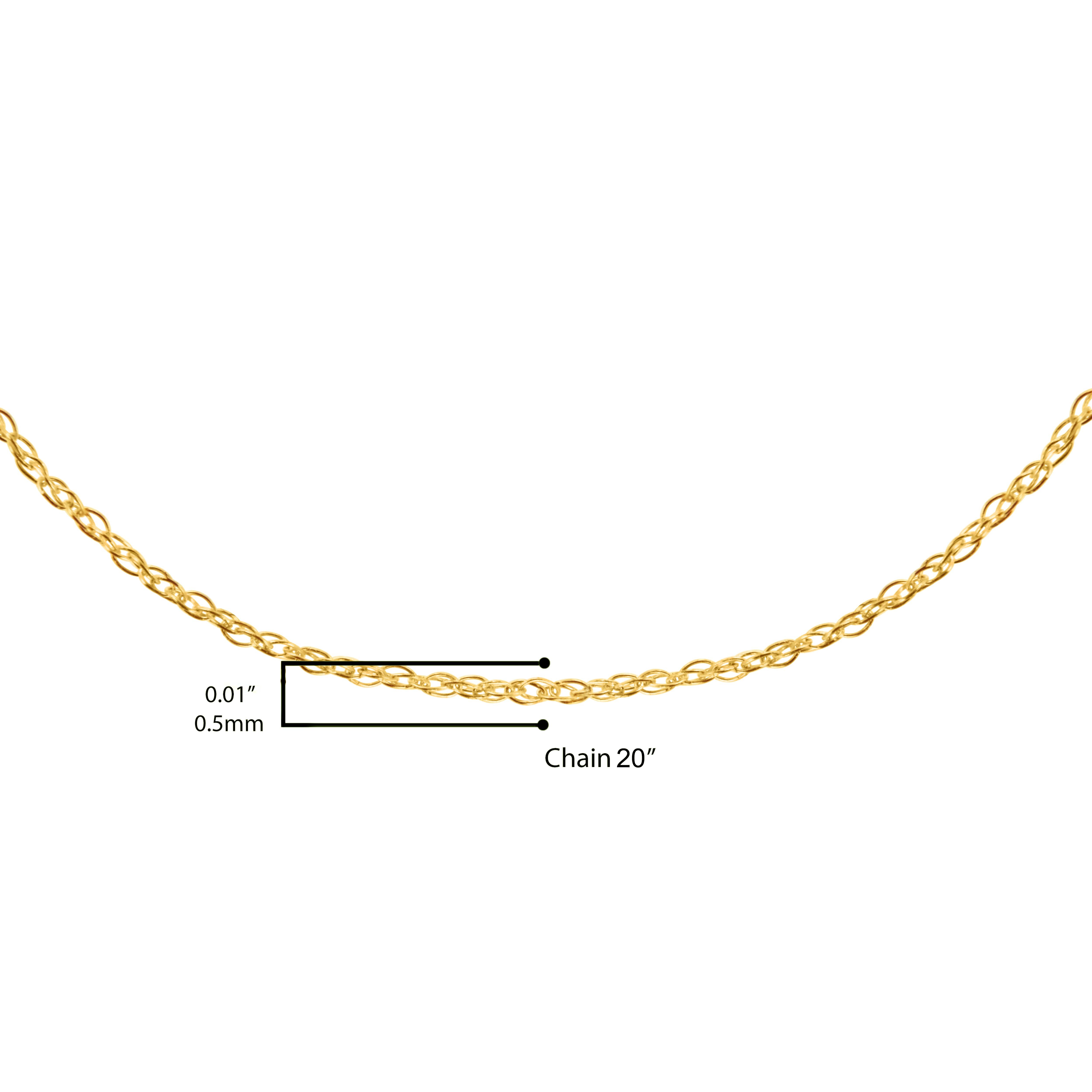 0.5 mm gold chain