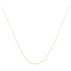 Solid 10k Yellow Gold Slim and Dainty Unisex Rope Chain Necklace