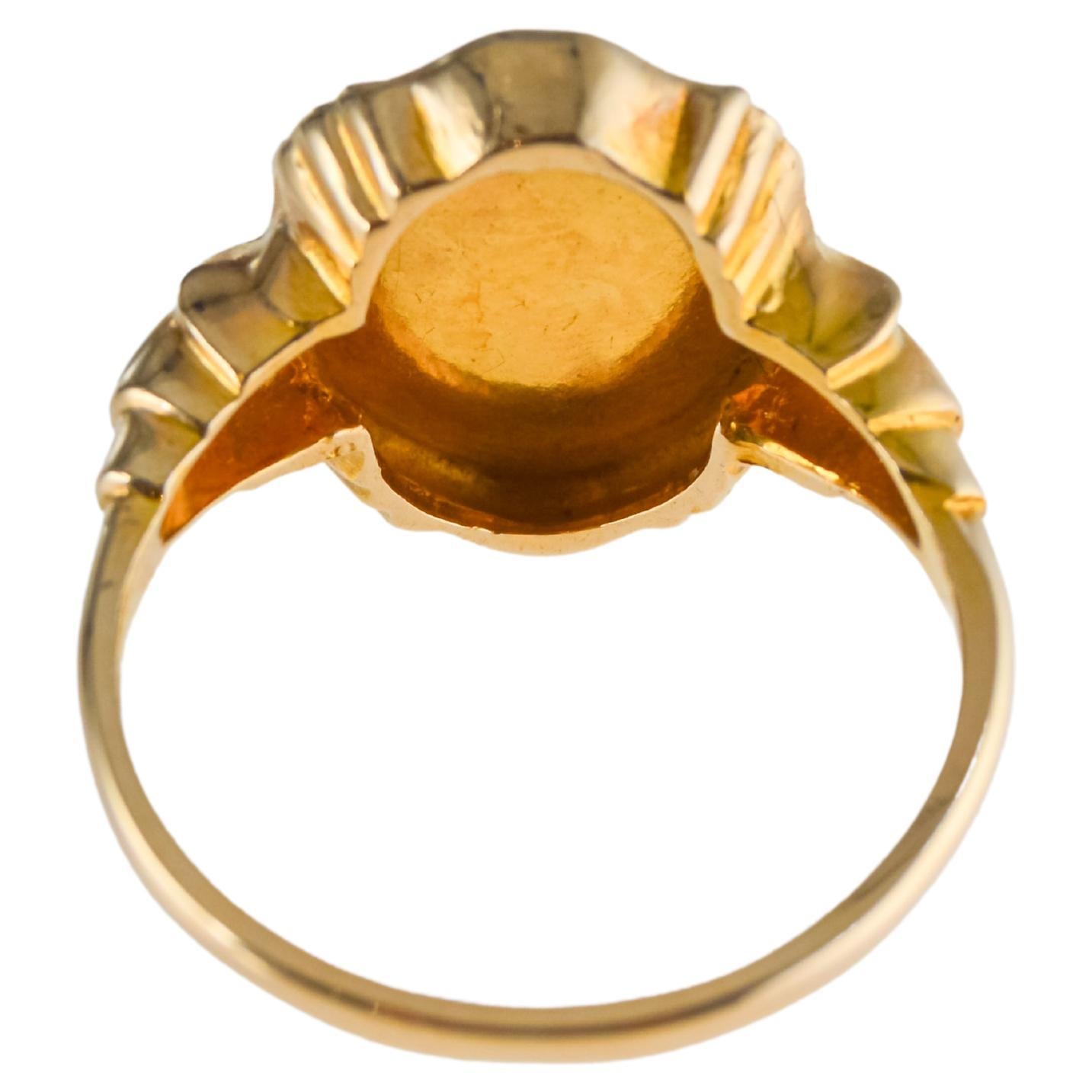 Solid 10Kt. Gold Art Deco Die Struck School Ring Hand Constructed from 1940's For Sale 1