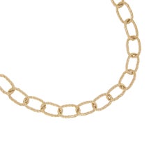 Collier à maillons ovales torsadés en or jaune 14 carats 31" de long