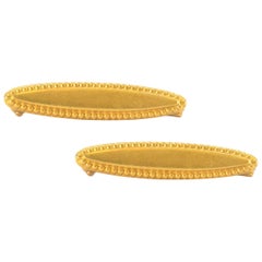 Solid 14 Karat Yellow Gold Antique Engraved Lingerie Pin Set 1.8g