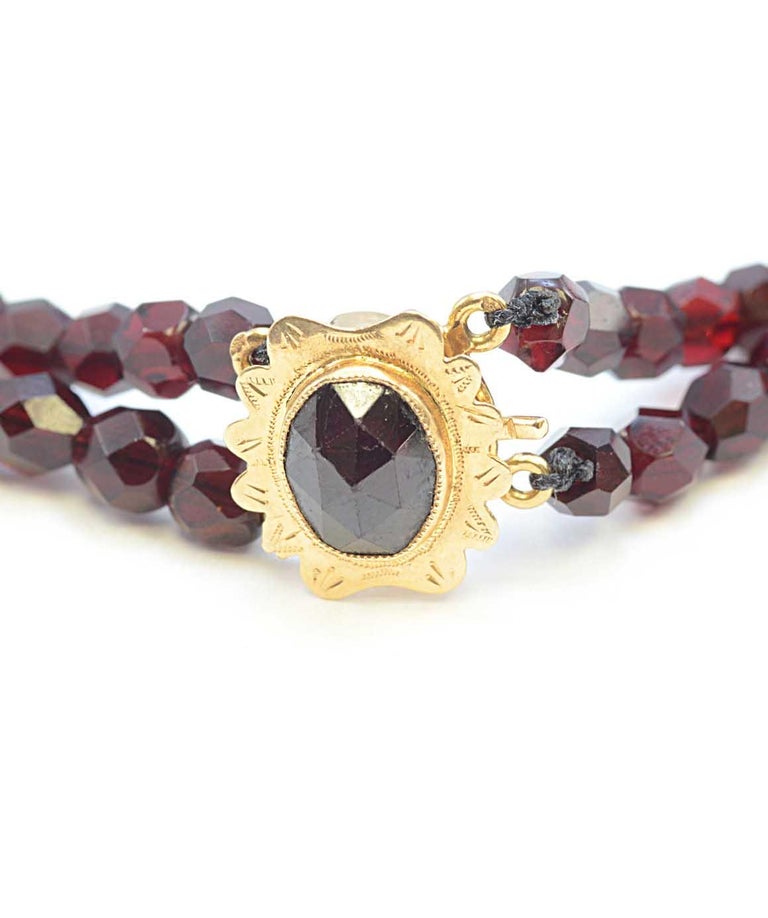 Solid 14 Karat Yellow Gold Antique European Double Strand