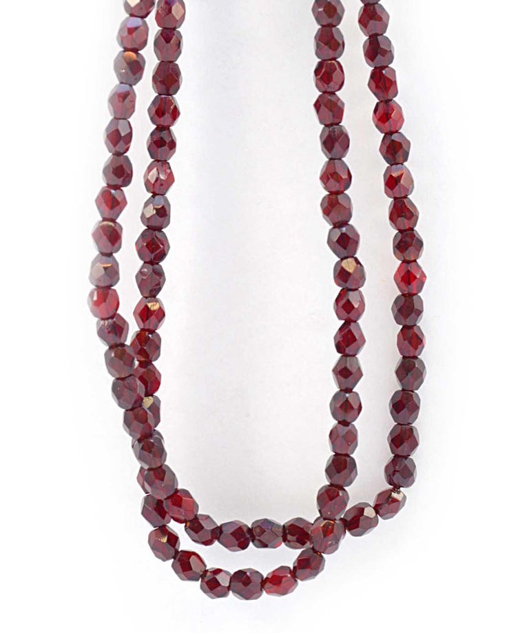 Solid 14 Karat Yellow Gold Antique European Double Strand