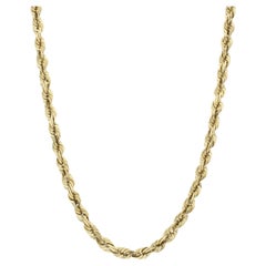 Used Solid 14ct Yellow Gold 26Inch Rope Chain 59.60g
