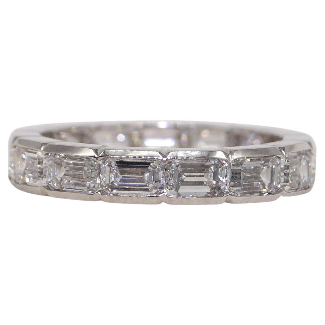 Solid 14K Gold Solitaire diamond moissanite eternity band ring wedding ring
