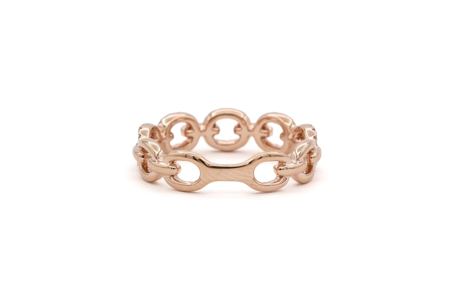 Solide 14k Rose Gold & Diamant Damen Büroklammer Stacking Mode Ring im Zustand „Neu“ im Angebot in Tustin, CA