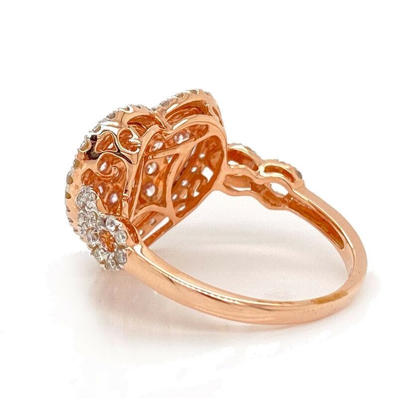 rose gold heart shaped ring