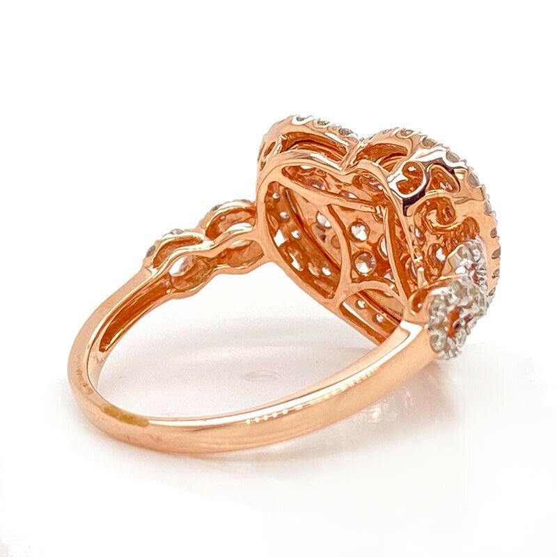 pandora rose gold pink heart ring