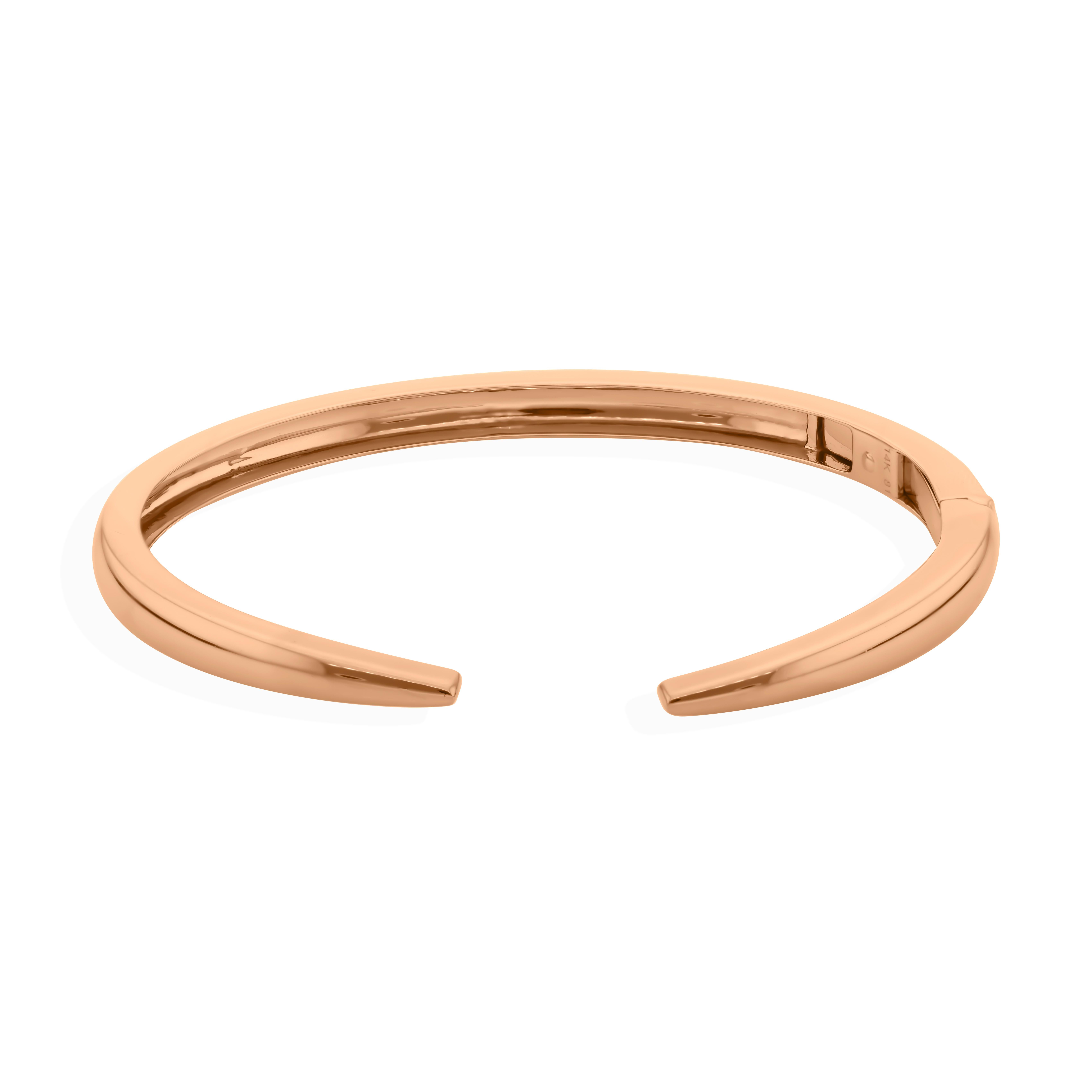 Bracelet unisexe en or rose massif 14k Cadeau d'anniversaire en vente 5
