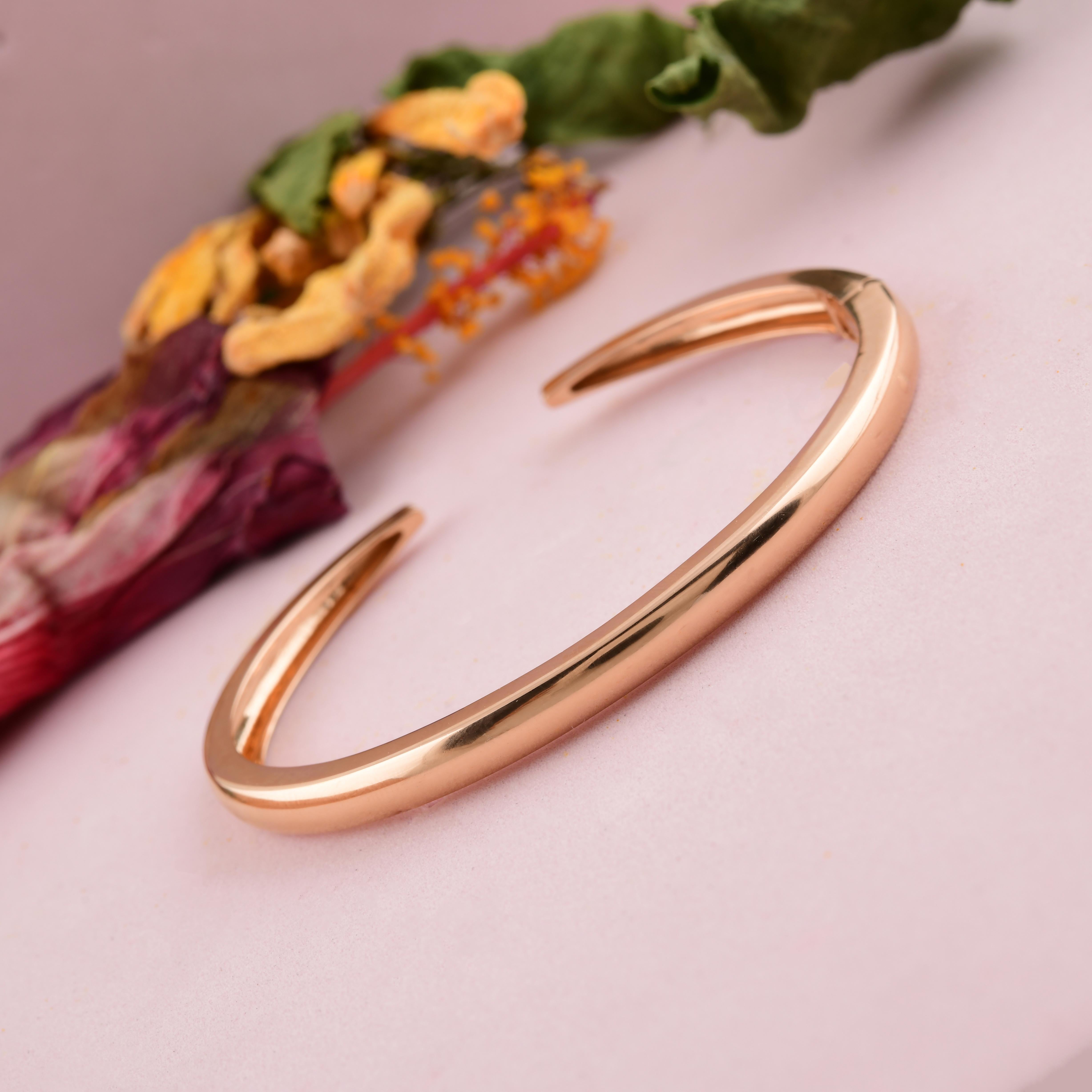 Bracelet unisexe en or rose massif 14k Cadeau d'anniversaire Neuf - En vente à Diera, Dubai