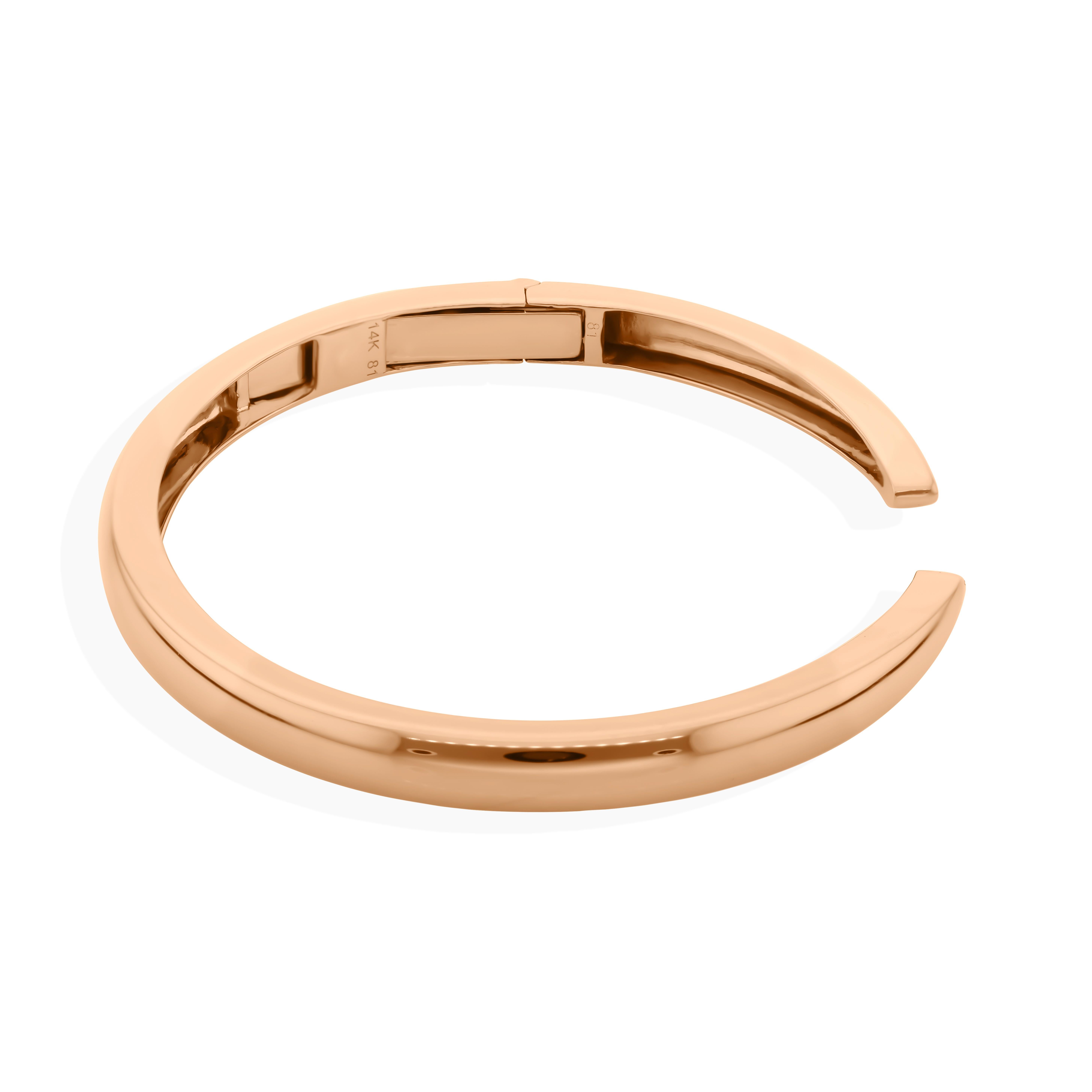 Bracelet unisexe en or rose massif 14k Cadeau d'anniversaire en vente 4