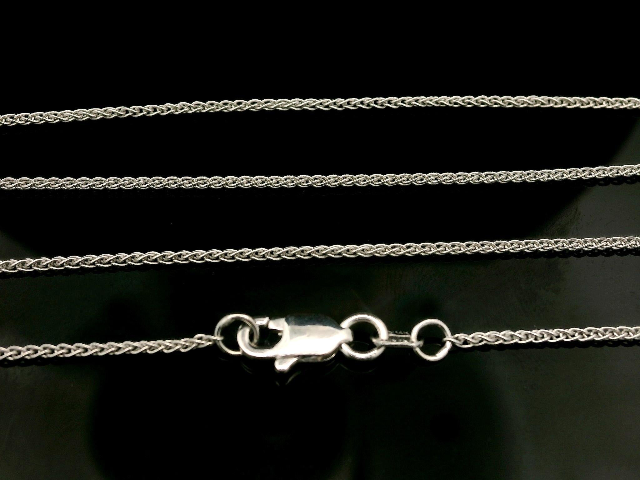 Solid 14k White Gold 0.40ct Round Bezel Diamond Solitaire Slide Pendant Necklace In Excellent Condition For Sale In Montclair, NJ