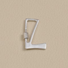 Solid 14k White Gold Carabiner Clasp Finding L Letter Fine Jewelry Connector