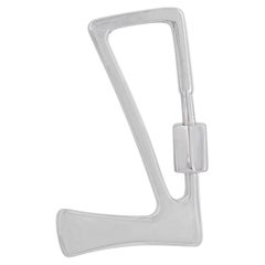 Solid 14k White Gold Carabiner Clasp Finding L Letter Fine Jewelry Connector
