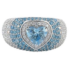 Solid 14k White Gold Jewelry Ring 2.54 cts Lab Diamond Band Eternity Ring