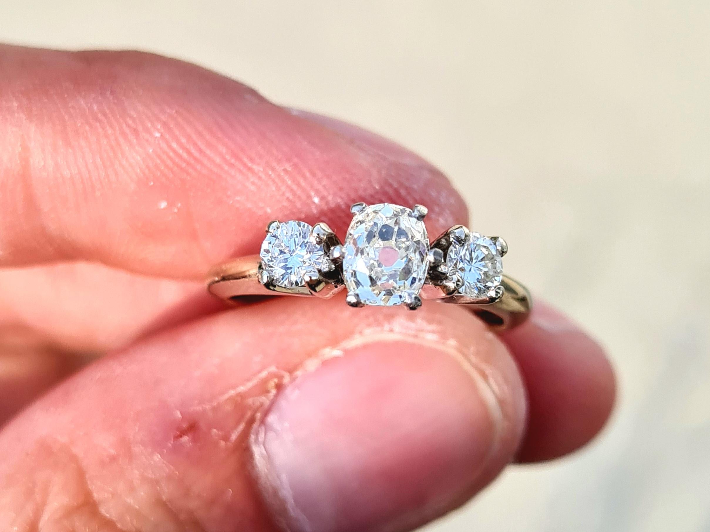 old mine cut engagement ring
