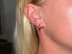 Solid 14K White Gold Small Hoop Earrings