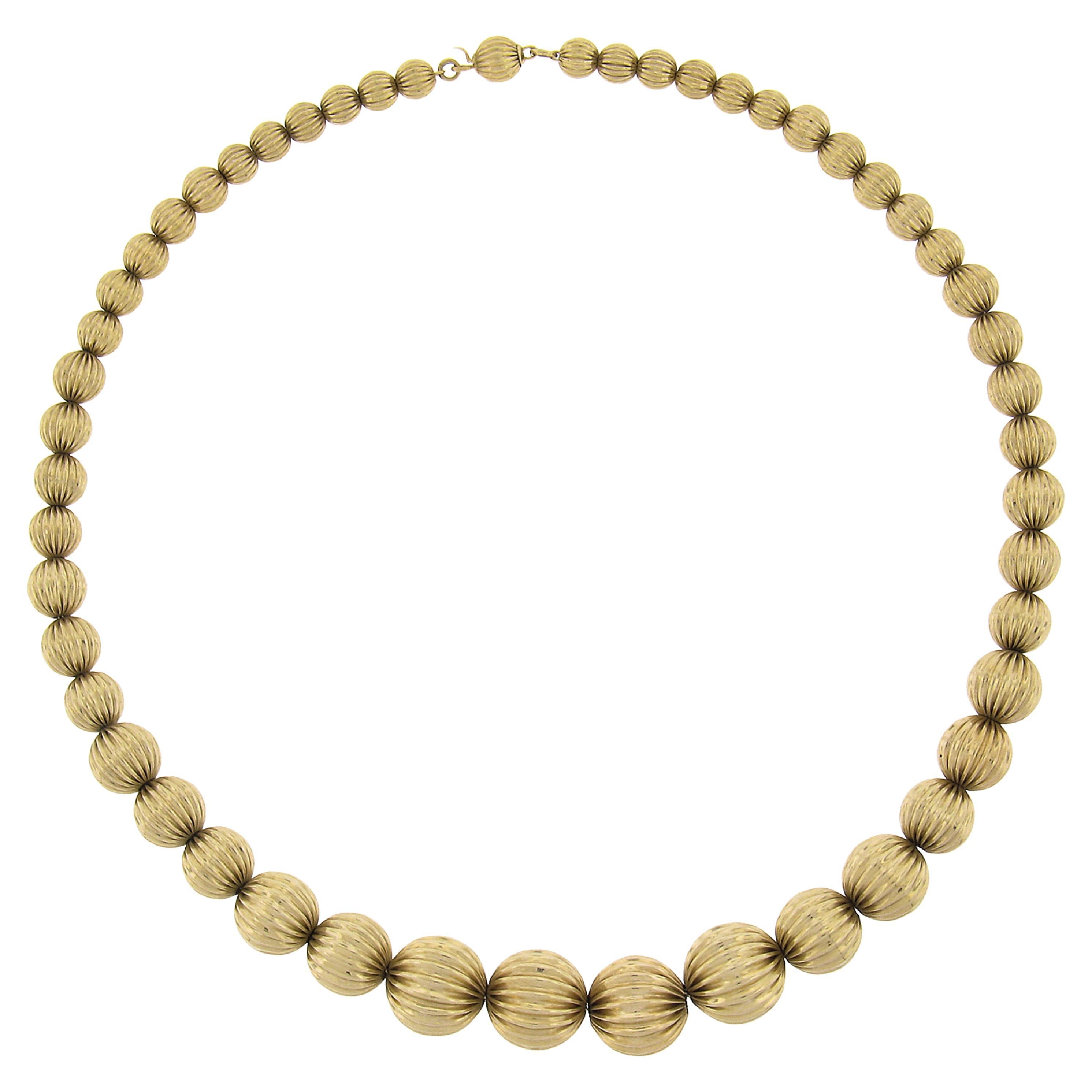 thumbnail image 2 of 14K Yellow Gold Diamond-Cut Ball Bead Chain Necklace - 1mm, 16-24 Inch Lengths 2 of 10