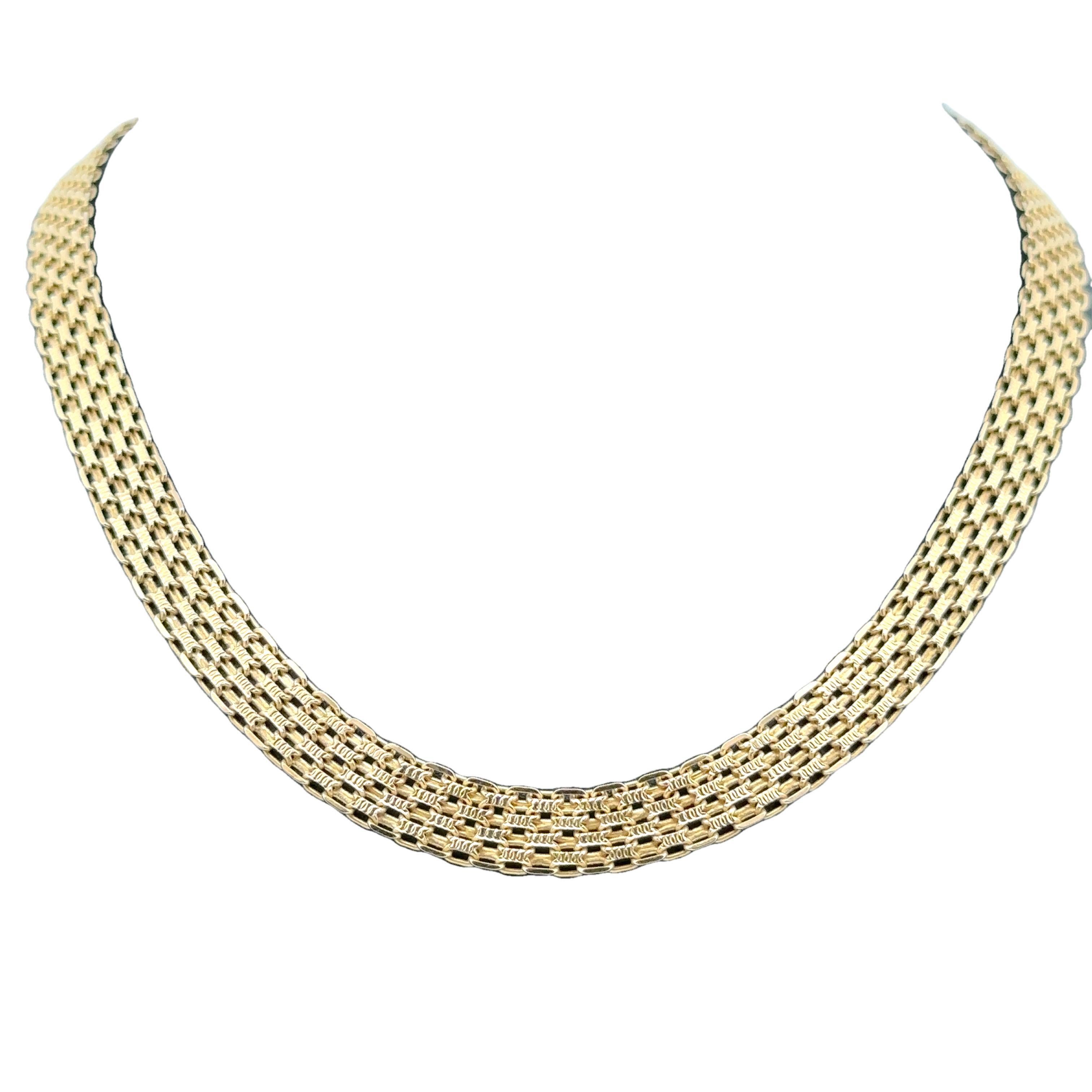 Halskette aus massivem 14k Gelbgold 18