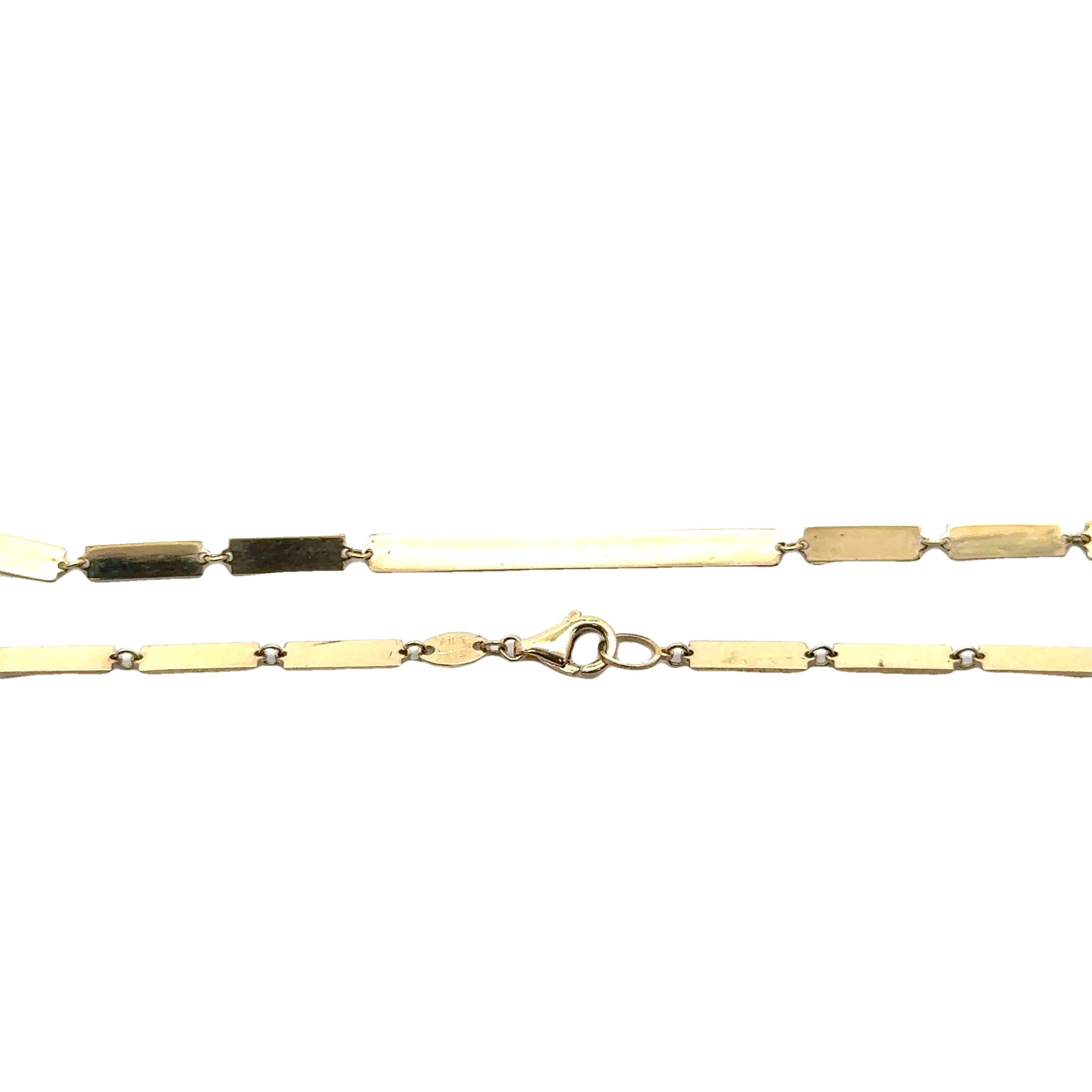Collana a catena stratificata in oro giallo massiccio 14 carati da 23