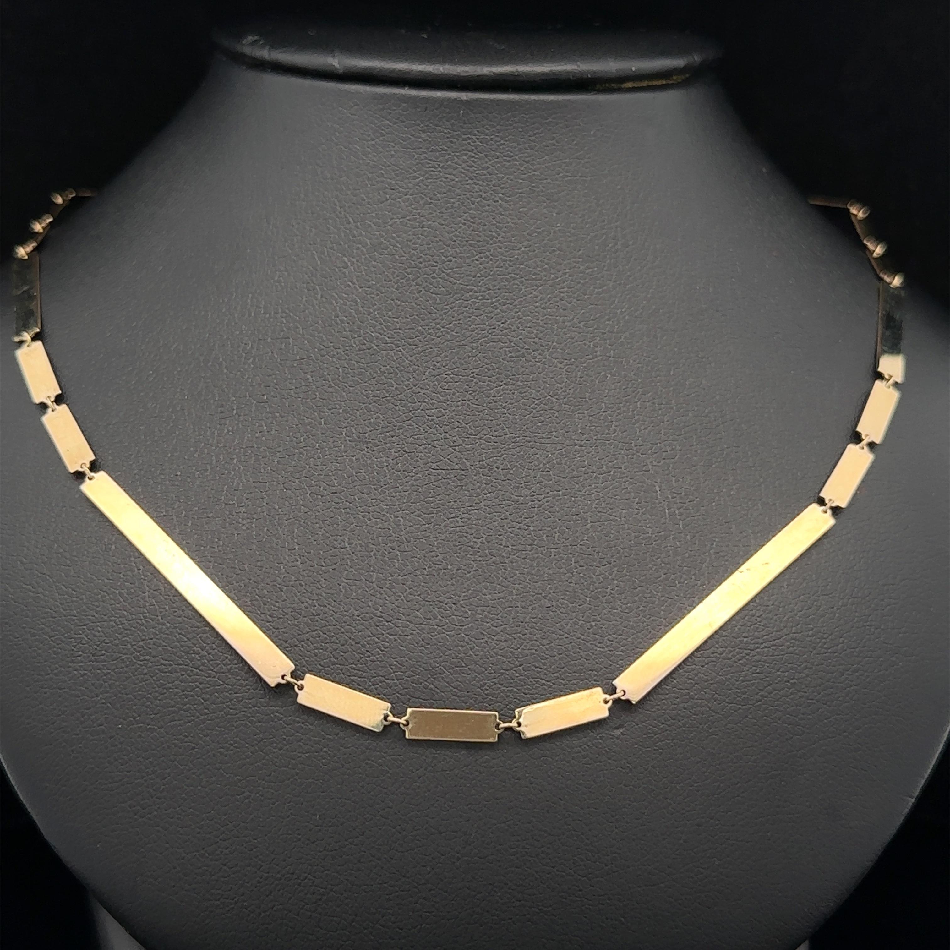Collana a catena stratificata in oro giallo massiccio 14 carati da 23