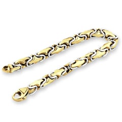 Solid 14k Yellow Gold 43.50 Grams Men's Wide Bracelet Lobster Clasp 8.5