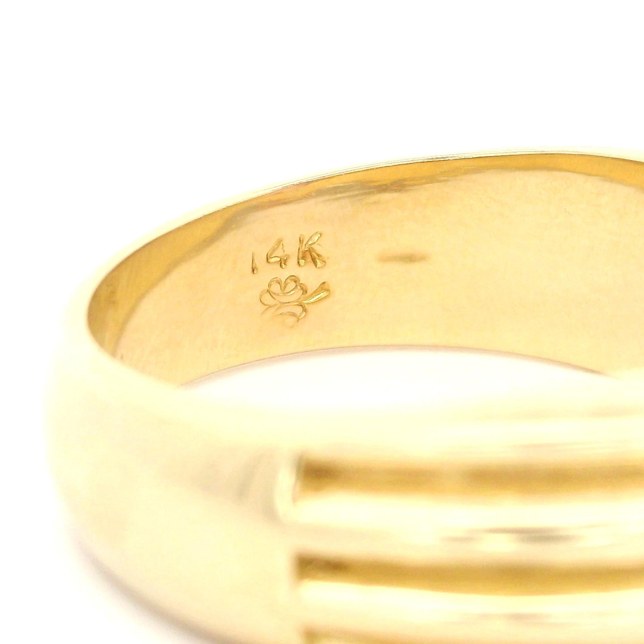 Donna Anello con mezzo castone in oro giallo massiccio 14k con zircone ovale rosa arancio da 5,21 carati in vendita