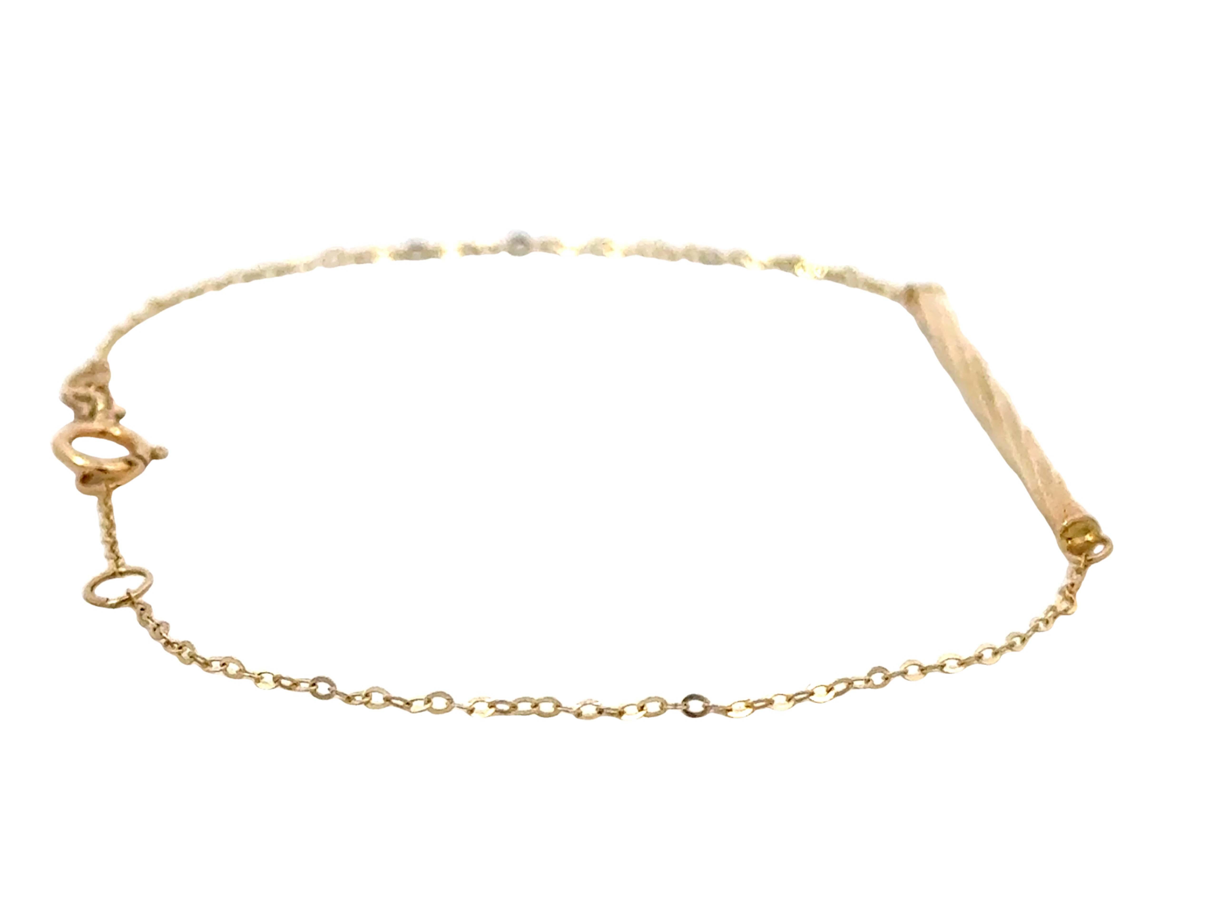 Massives 14k Gelbgold Bar Link Armband im Zustand „Neu“ in Honolulu, HI