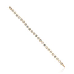 Solid 14k Yellow Gold Bracelet Lab Grown Diamond Bracelet Handmade Jewelry