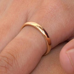 Solid 14k Yellow Gold Classic Band Jewelry Eternity Unisex Plain Band Ring