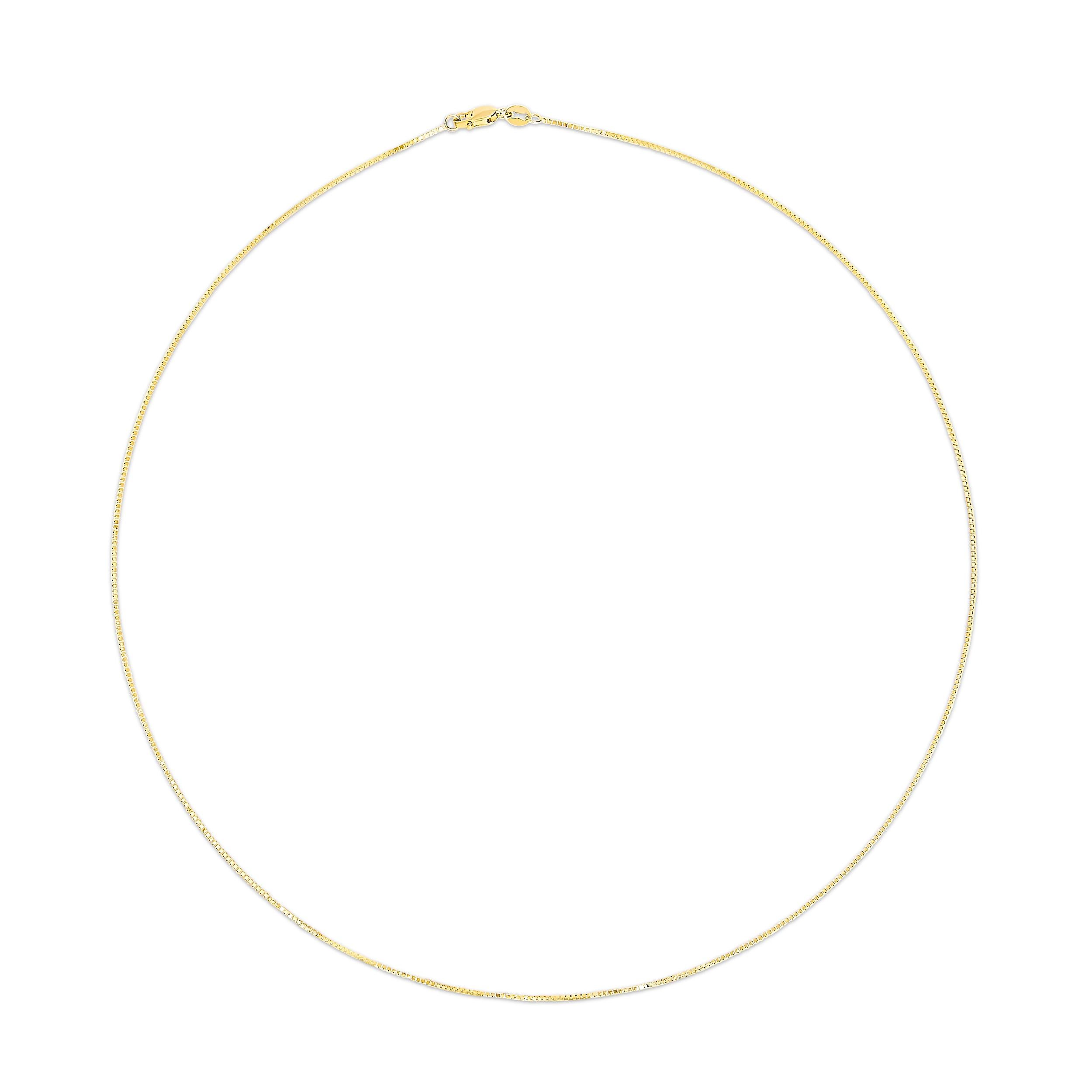 Collier de chaîne classique en or jaune 14K massif Chaîne unisexe - Taille 16 pouces Neuf - En vente à New York, NY